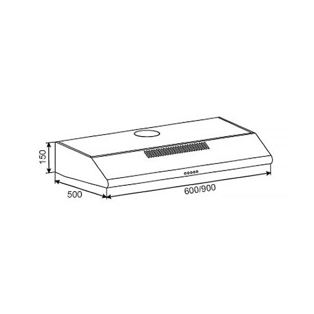เครื่องดูดควันมาตรฐาน FRANKE FD6005A 604XS 60 ซม.