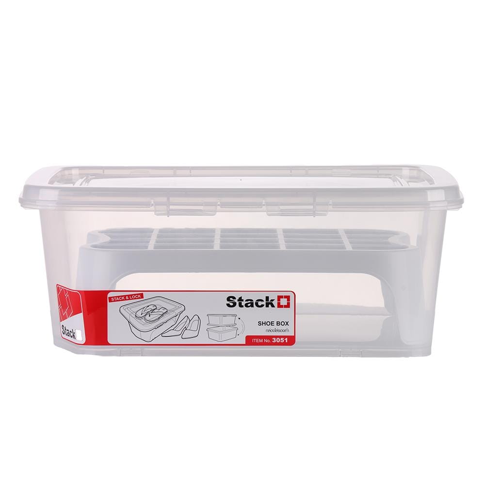 กล่องรองเท้า STACKO 3051 29.5x41x16 ซม. สีใส