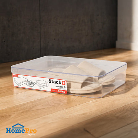 กล่องรองเท้า STACKO 886RS 19.2x28x5.7 ซม. สีใส