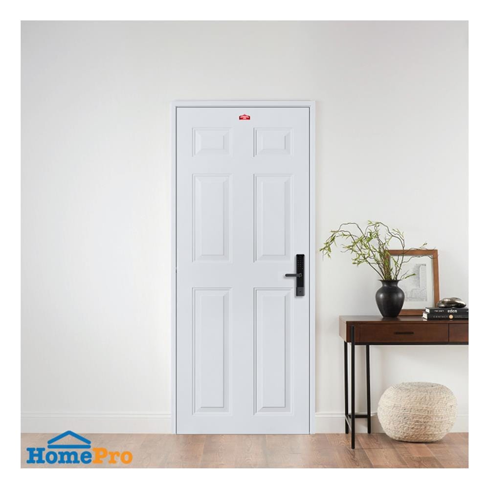 ประตูภายนอกเหล็ก เจาะลูกบิด PROFESSIONAL DOOR A1G 79.2x199.4 ซม. สีเทา