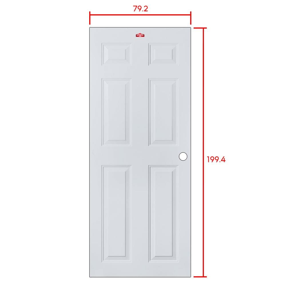 ประตูภายนอกเหล็ก เจาะลูกบิด PROFESSIONAL DOOR A1G 79.2x199.4 ซม. สีเทา