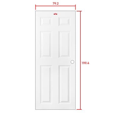 ประตูภายนอกเหล็ก เจาะลูกบิด PROFESSIONAL DOOR A1W 79.2x199.4 ซม. สีขาว_5