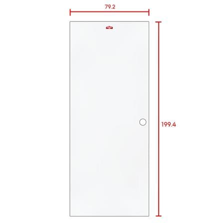 ประตูภายนอกเหล็ก เจาะลูกบิด PROFESSIONAL DOOR D1W 79.2x199.4 ซม. สีขาว_4