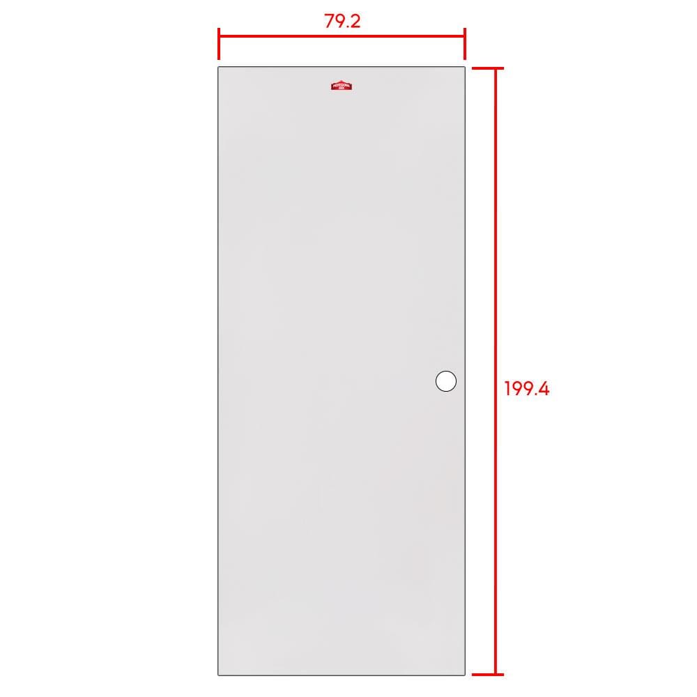 ประตูภายนอกเหล็ก เจาะลูกบิด PROFESSIONAL DOOR D1C 79.2x199.4 ซม. สีครีม