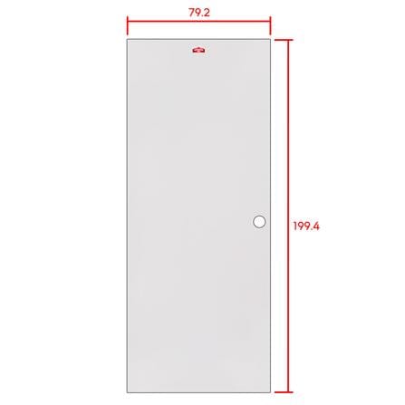 ประตูภายนอกเหล็ก เจาะลูกบิด PROFESSIONAL DOOR D1C 79.2x199.4 ซม. สีครีม_4