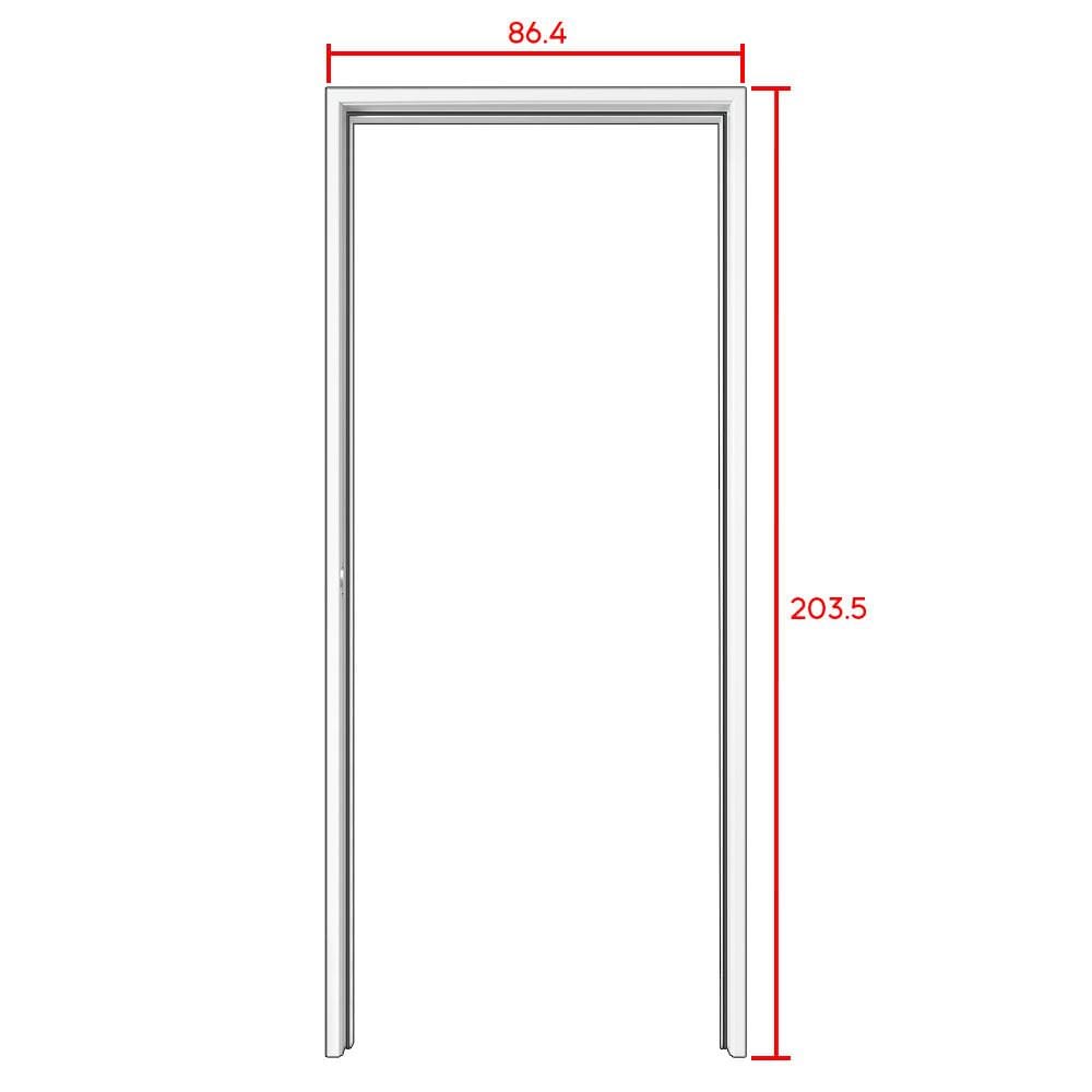 วงกบประตูเหล็ก PROFESSIONAL DOOR FR1RW 80X200 ซม. สีขาว