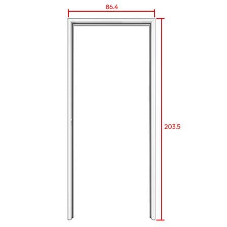 วงกบประตูเหล็ก PROFESSIONAL DOOR FR1RW 80X200 ซม. สีขาว_5