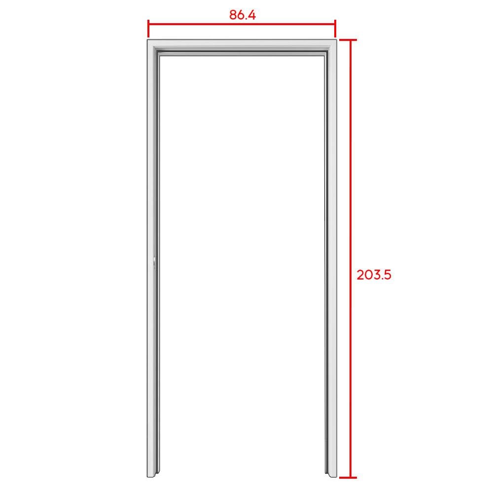 วงกบประตูเหล็ก PROFESSIONAL DOOR FR1LC 80X200 ซม. สีครีม