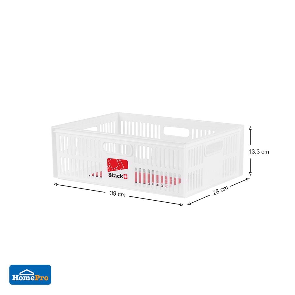 กล่องซ้อนได้ STACKO DT-31 M 39x28x13.3 ซม. สีขาว