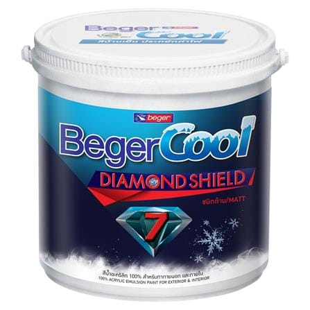 สีน้ำทาภายนอก BEGER CoolDiamond7 BASE D เนียน 3.5 ลิตร_0