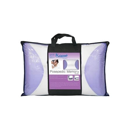 หมอนสุขภาพ เมมโมรี่โฟม PICASSO POSEPEDIC 14x22 สีม่วง_2