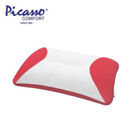 หมอนสุขภาพ เมมโมรี่โฟม PICASSO POSEPEDIC 14x22 สีแดง_0