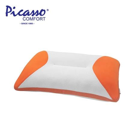 หมอนสุขภาพ เมมโมรี่โฟม PICASSO POSEPEDIC 14x22 สีส้ม_0
