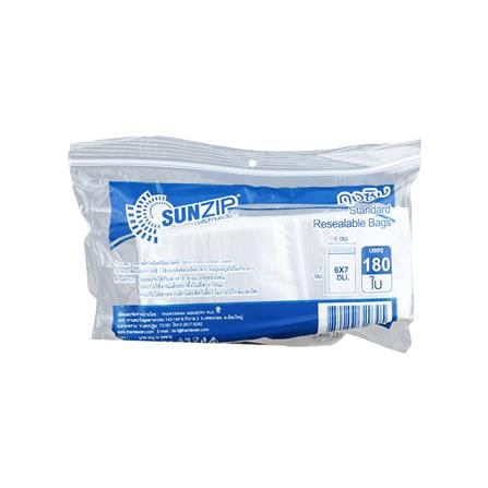 ถุงซิป SUN ZIP แพ็คประหยัด 6x7 ซม. 180 ใบ_0