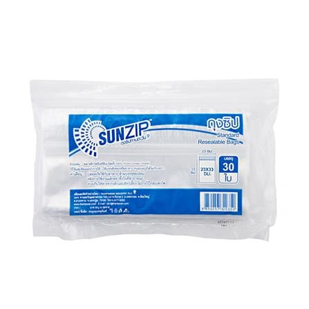 ถุงซิป SUN ZIP แพ็คประหยัด 23x33 ซม. 30 ใบ_0