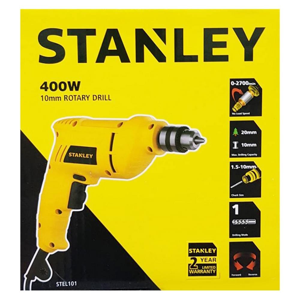 สว่านไฟฟ้า STANLEY STEL101-B1 10 มม. 400 วัตต์