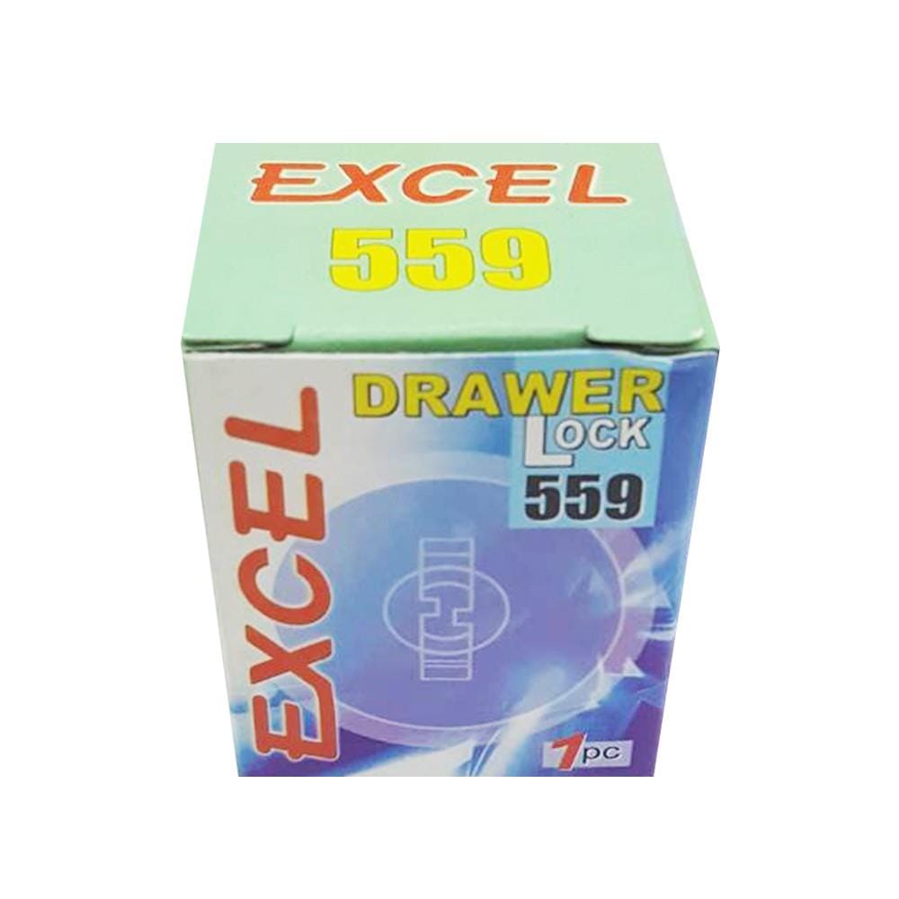 กุญแจล็อกลิ้นชัก EXCEL 559 สีนิกเกิล 1 ชุด