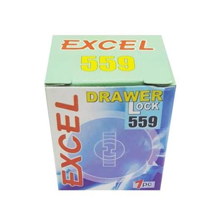 กุญแจล็อกลิ้นชัก EXCEL 559 สีนิกเกิล 1 ชุด_1