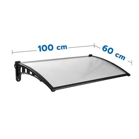กันสาดโพลีคาร์บอเนต ผิวใส SUNSHIELD 60x100 ซม. สีใส_0