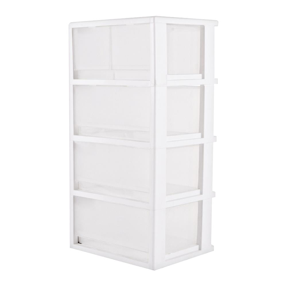 ตู้ลิ้นชัก 4 ชั้น มีล้อ STACKO FINE 42.1x35.8x85.1 ซม. สีขาว