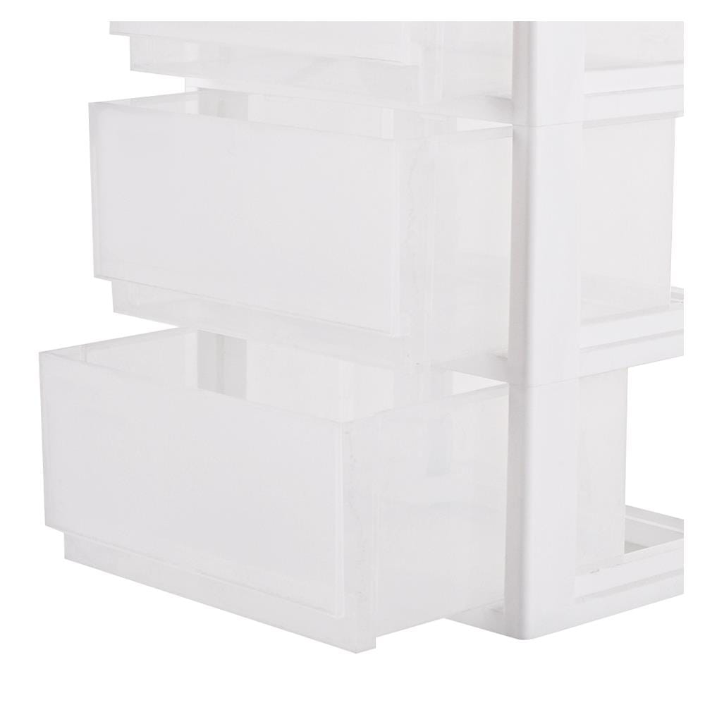ตู้ลิ้นชัก 4 ชั้น มีล้อ STACKO FINE 42.1x35.8x85.1 ซม. สีขาว