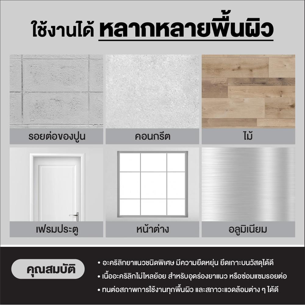 อะคริลิกซีลแลนท์ 3M HIGH ELASTIC 300 มล. สีขาว