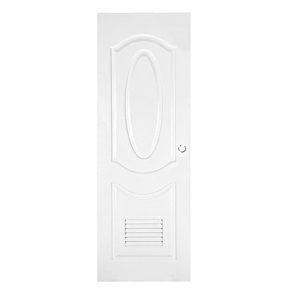 ประตูห้องน้ำ UPVC AZLE PZ2 70X200 ซม. สีขาว เจาะลูกบิด