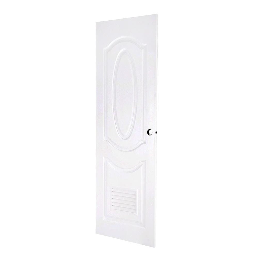 ประตูห้องน้ำ UPVC AZLE PZ2 70X200 ซม. สีขาว เจาะลูกบิด
