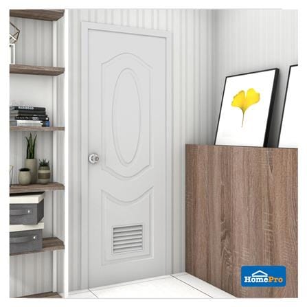 ประตูห้องน้ำ UPVC AZLE PZ2 70X200 ซม. สีขาว เจาะลูกบิด_3