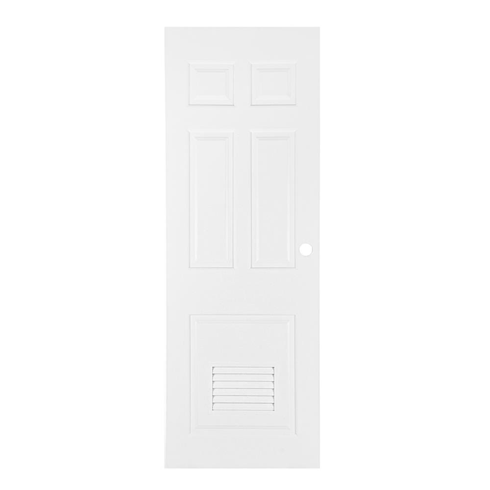 ประตูห้องน้ำ UPVC AZLE PZ6 70X200 ซม. สีขาว เจาะลูกบิด