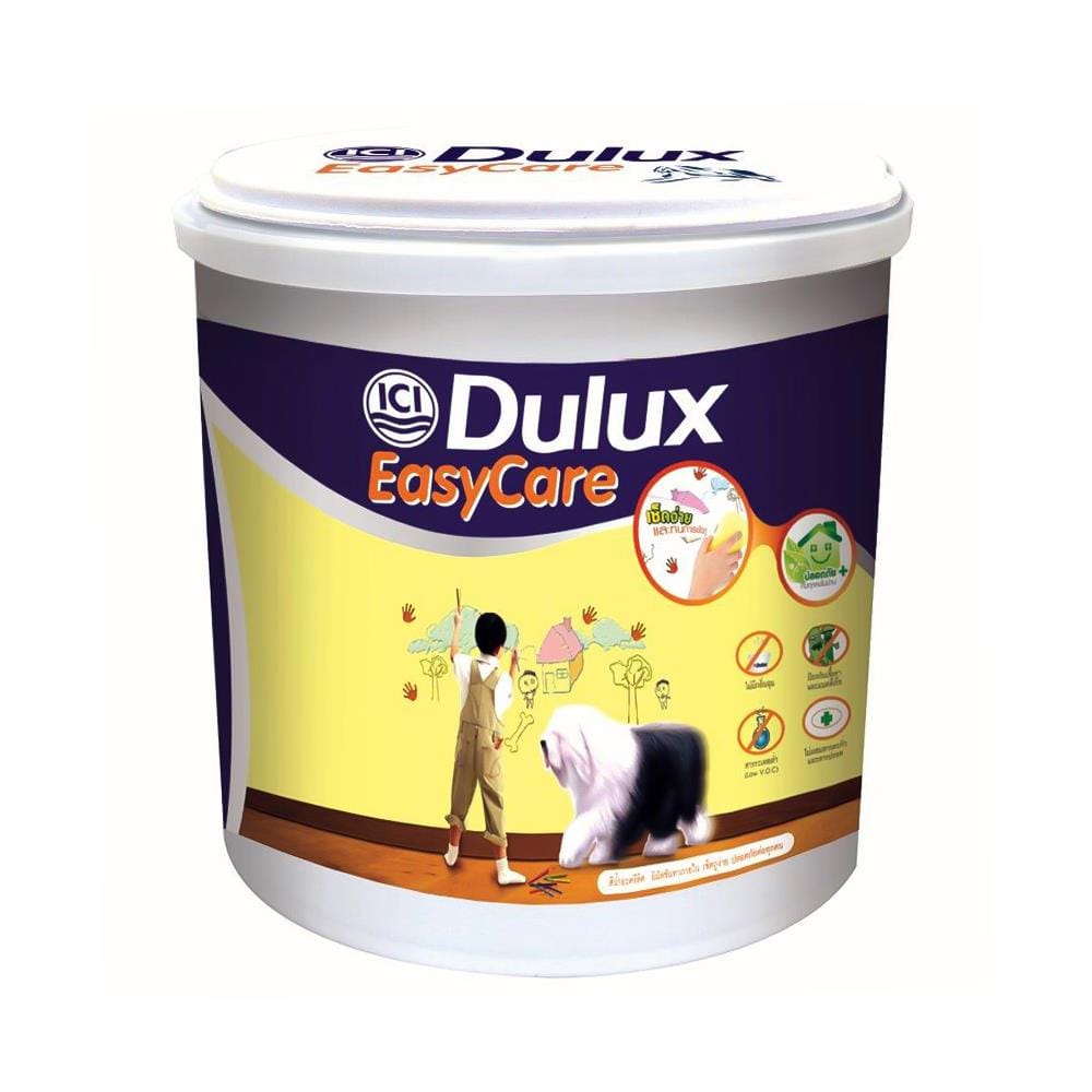 สีน้ำทาภายใน DULUX EASYCARE BASE A สีขาว กึ่งเงา 3 ลิตร
