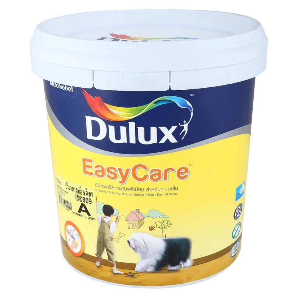 สีน้ำทาภายใน DULUX EASY CARE BASE A สีขาว กึ่งเงา 9 ลิตร