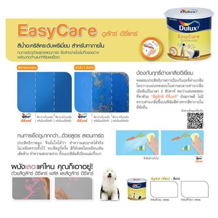 สีน้ำทาภายใน ชนิดด้าน DULUX EASY CARE BASE C สีขาว 3 ลิตร_3