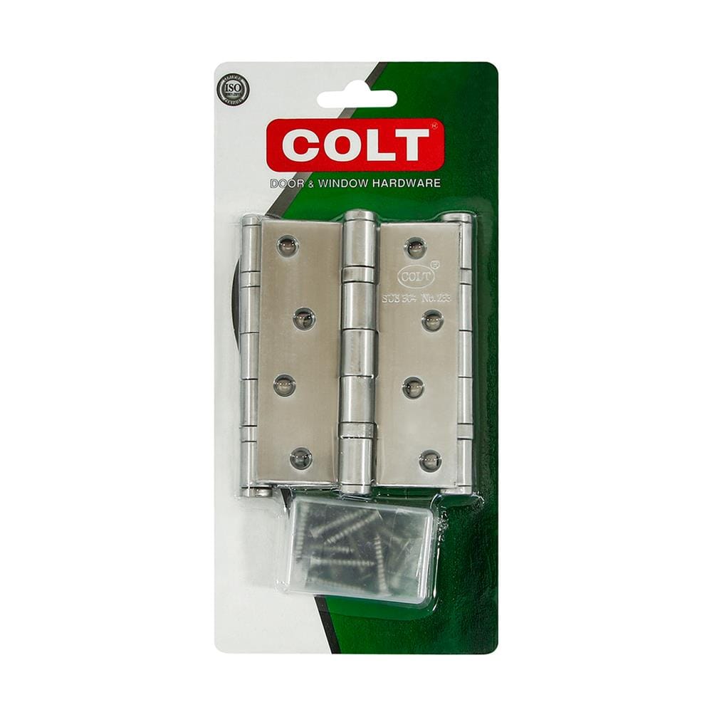 บานพับ 4X3 นิ้ว X 2.5 มม. COLT 233/1 สีสเตนเลส (แพ็ก 3 ชิ้น)