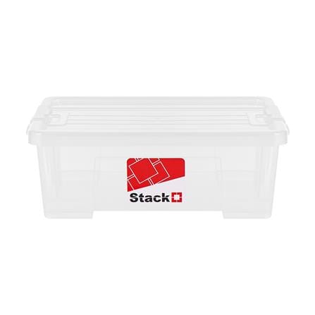 กล่องเก็บของ ฝาล็อค DKW A4 STACKO 6651 10 ลิตร สีใส_1