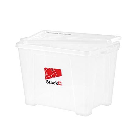 กล่องเก็บของ ฝาล็อค STACKO 6652 24 ลิตร สีใส