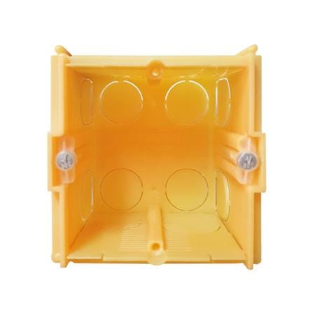 กล่องฝัง BTICINO ขนาด 3x3 นิ้ว 502E สีเหลือง