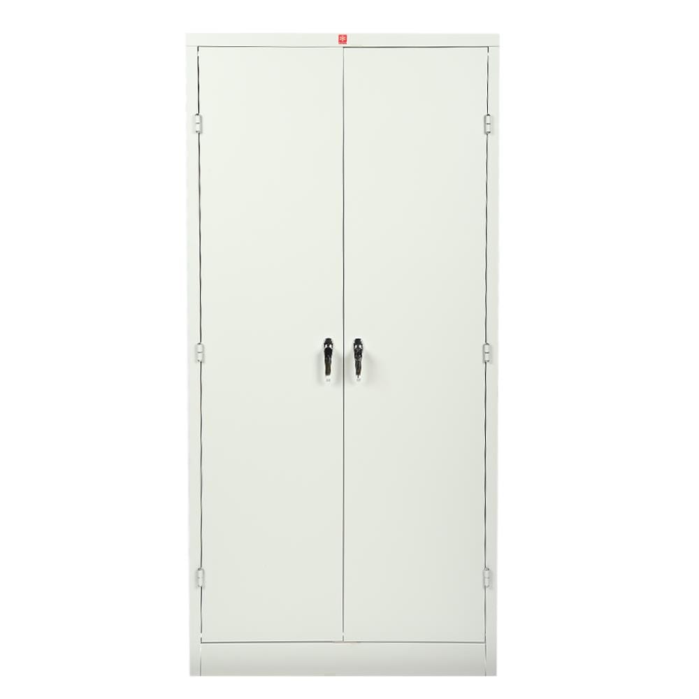 ตู้เหล็กสูงบานเปิดทึบ LUCKY WORLD KWS-183-TG สีเทาทราย