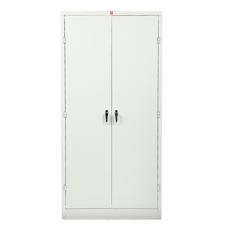 ตู้เหล็กสูงบานเปิดทึบ LUCKY WORLD KWS-183-TG สีเทาทราย