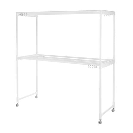 8-BAR ALUMINUM CLOTHES DRYING RACK WITH CASTERS PLIM 1.5M PLIM WHITE