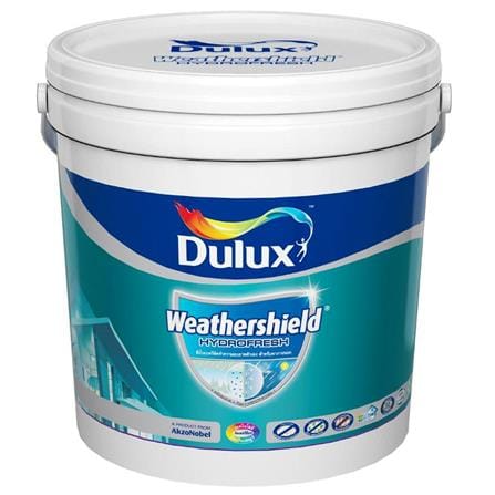 สีน้ำทาภายนอก DULUX WEATHERSHIELD HYDROFRESH BASE A เนียน 3 ลิตร_0