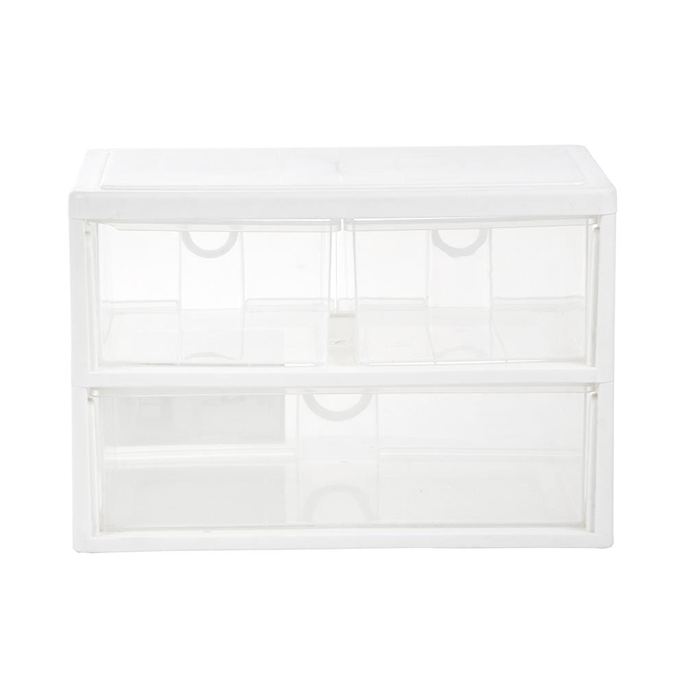 ชั้นลิ้นชักเล็ก 2 ชั้น KEYWAY CK553 39x24.4x26.5 ซม. สีขาว