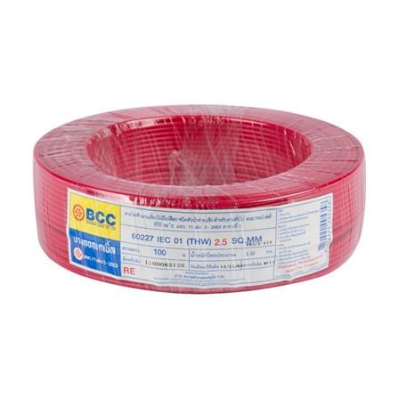 สายไฟ THW IEC01 BCC 1x2.5 ตร.มม. 100 ม. สีแดง_0