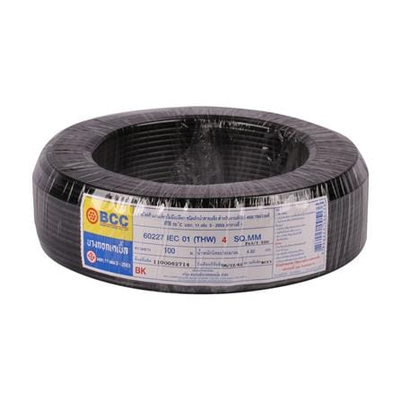 สายไฟ THW IEC01 BCC 1x4 ตร.มม. 100 ม. สีดำ_0