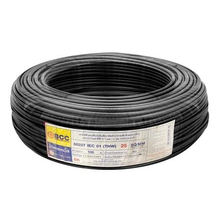 สายไฟ THW IEC01 BCC 1x25 ตร.มม. 100 ม. สีดำ_0