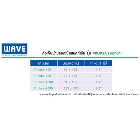 ถังเก็บน้ำ WAVE PRUKSA ZEOLITE 1000 ลิตร สีแกรนิต_1
