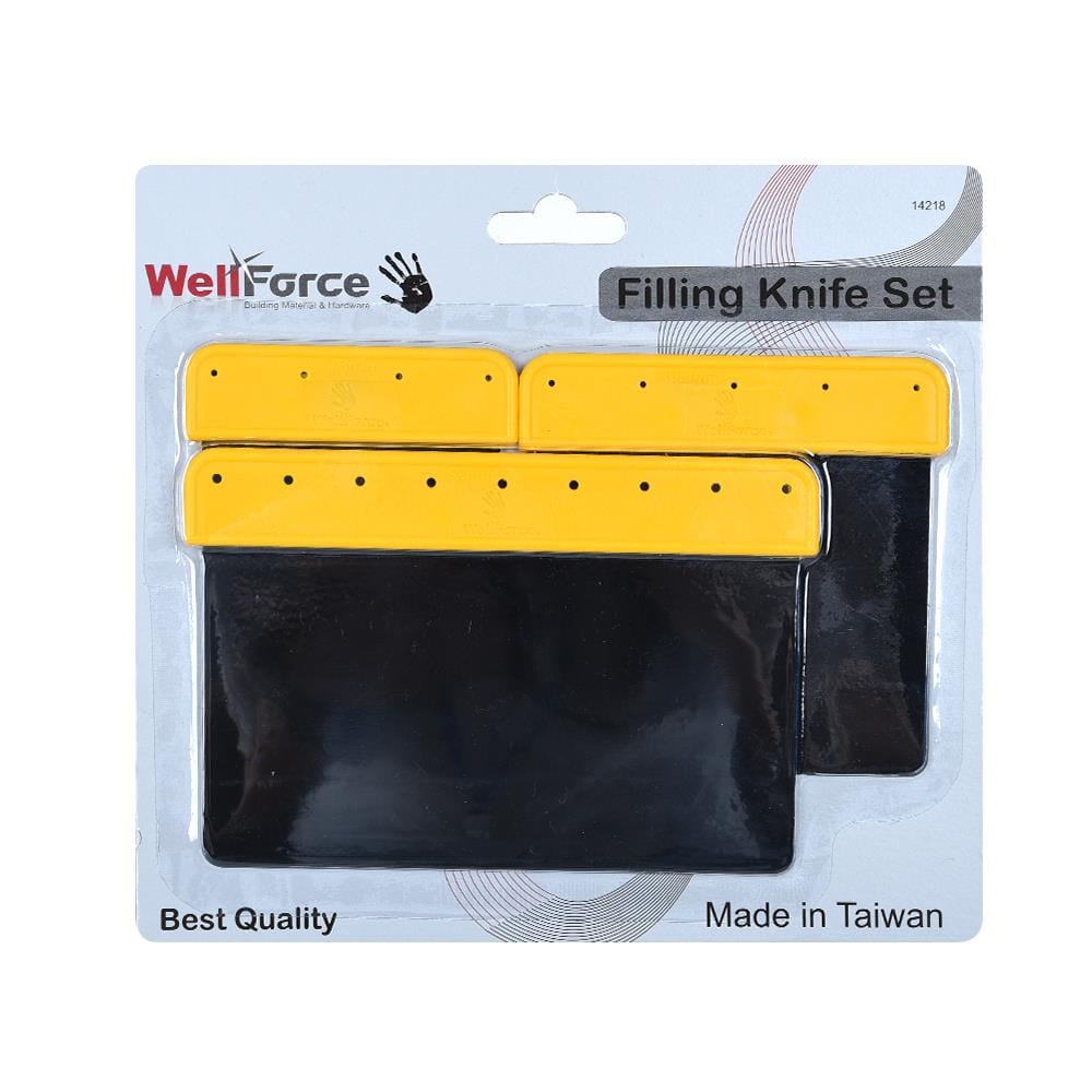 เกรียงโป๊วสี WELL FORCE 3 ชิ้น/ชุด สีฟ้า-เฟลือง