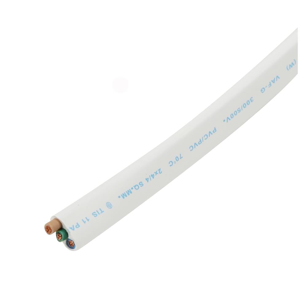 สายไฟ VAF-G YAZAKI 2x4/4 ตร.มม. 100 ม. สีขาว