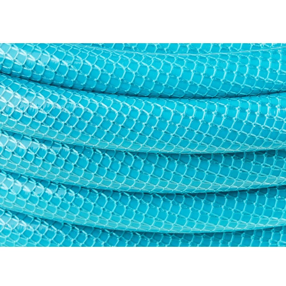 สายยางม้วน PVC KNITTING SPRING 5/8 นิ้ว X 15 ม. สีฟ้า