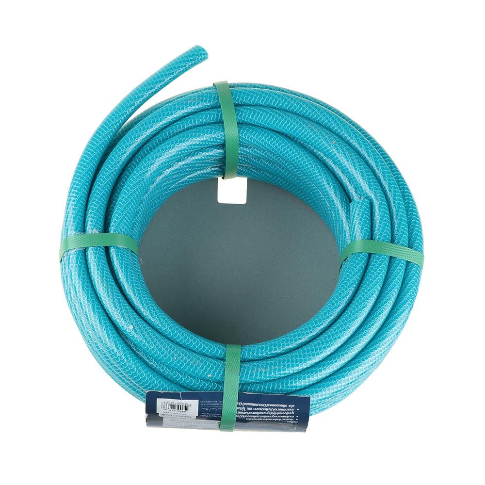 สายยางม้วน PVC KNITTING SPRING 5/8 นิ้ว X 15 ม. สีฟ้า